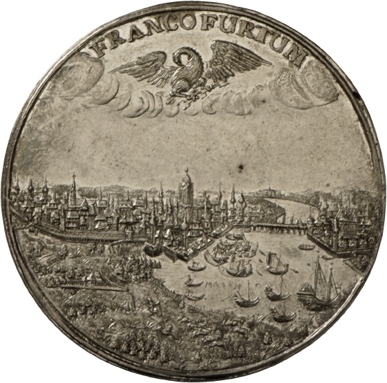 Medaille von Johann Linck auf die Reichsstadt Frankfurt, 1696 (Landesmuseum Württemberg, Stuttgart CC BY-SA)