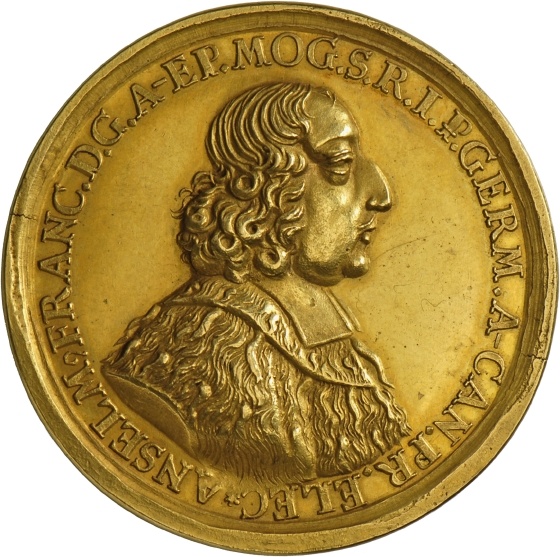 Medaille des Mainzer Erzbischofs Anselm Franz von Ingelheim auf die Eroberung Belgrads, 1688 (Landesmuseum Württemberg, Stuttgart CC BY-SA)