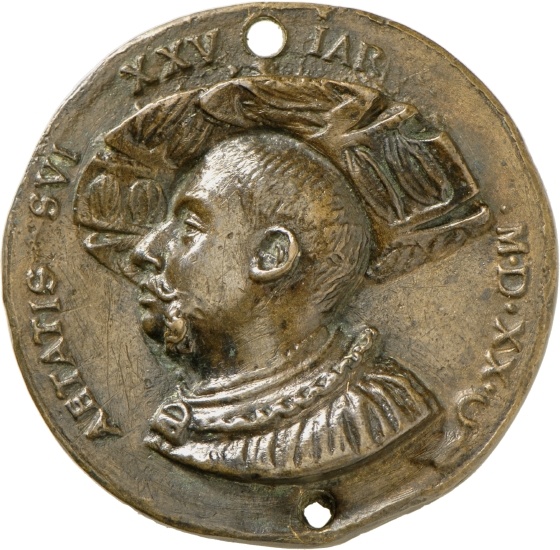 Medaille von Hans Schwarz (?) auf Eitel Friedrich III. von Hohenzollern, 1520 (Landesmuseum Württemberg, Stuttgart CC BY-SA)