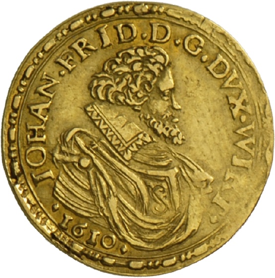 Medaille mit den Porträts der württembergischen Herzöge Friedrich I. und Johann Friedrich, 1610 (Landesmuseum Württemberg, Stuttgart CC BY-SA)