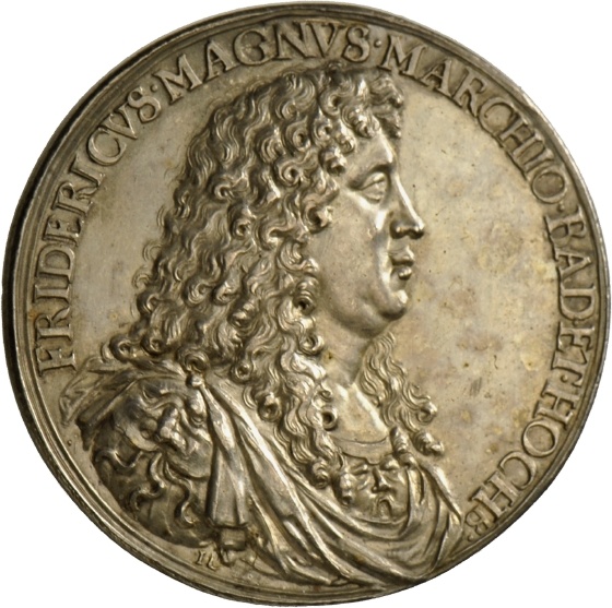 Medaille von Johann Linck auf Markgraf Friedrich Magnus von Baden, 1680 (Landesmuseum Württemberg, Stuttgart CC BY-SA)