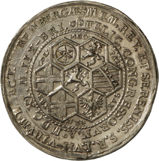 Medaille auf den Kurfürstentag in der Reichsstadt Nürnberg im Herbst, 1611 (Landesmuseum Württemberg, Stuttgart CC BY-SA)