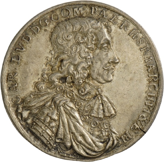 Medaille von Johann Linck auf Kurfürst Karl Ludwig von der Pfalz, 1670 (Landesmuseum Württemberg, Stuttgart CC BY-SA)