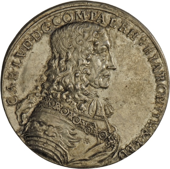 Medaille von Johann Linck auf den Schutz der Pfalz durch Kurfürst Karl Ludwig, 1675 (Landesmuseum Württemberg, Stuttgart CC BY-SA)