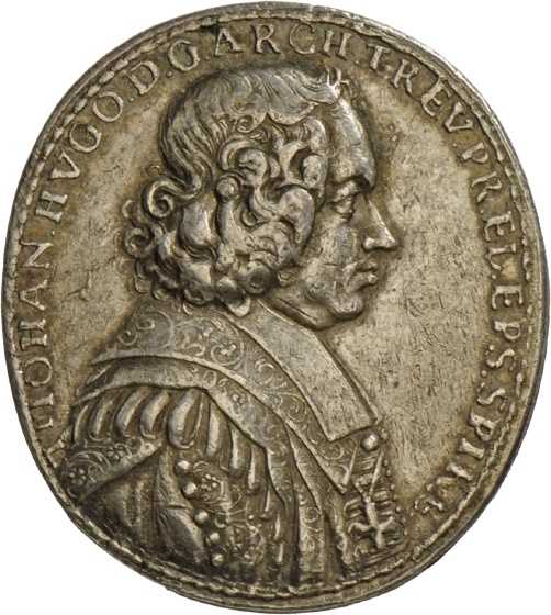 Gnadenpfennig von Johann Linck auf den Trierer Erzbischof Johann Hugo von Orsbeck, 1678 (Landesmuseum Württemberg, Stuttgart CC BY-SA)