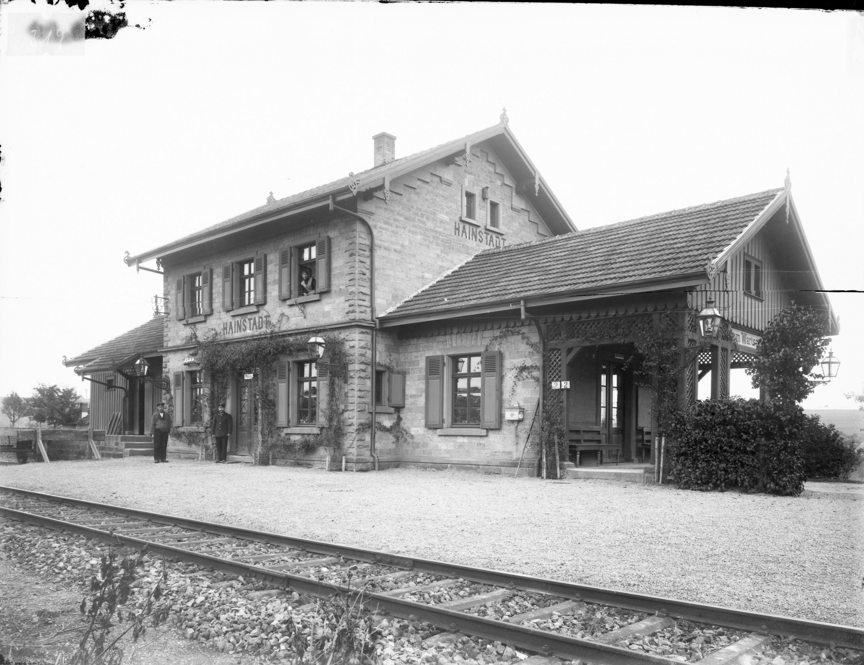 Hainstadt Bahnhof (Bezirksmuseum Buchen CC BY-NC-SA)