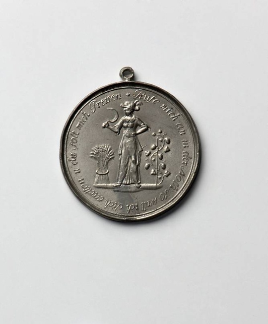 Medaille des Medailleurs I. M. O. auf die Hungersnot 1816/1817 und den Erntesegen 1817 im Königreich Württemberg (Landesmuseum Württemberg, Stuttgart CC BY-SA)