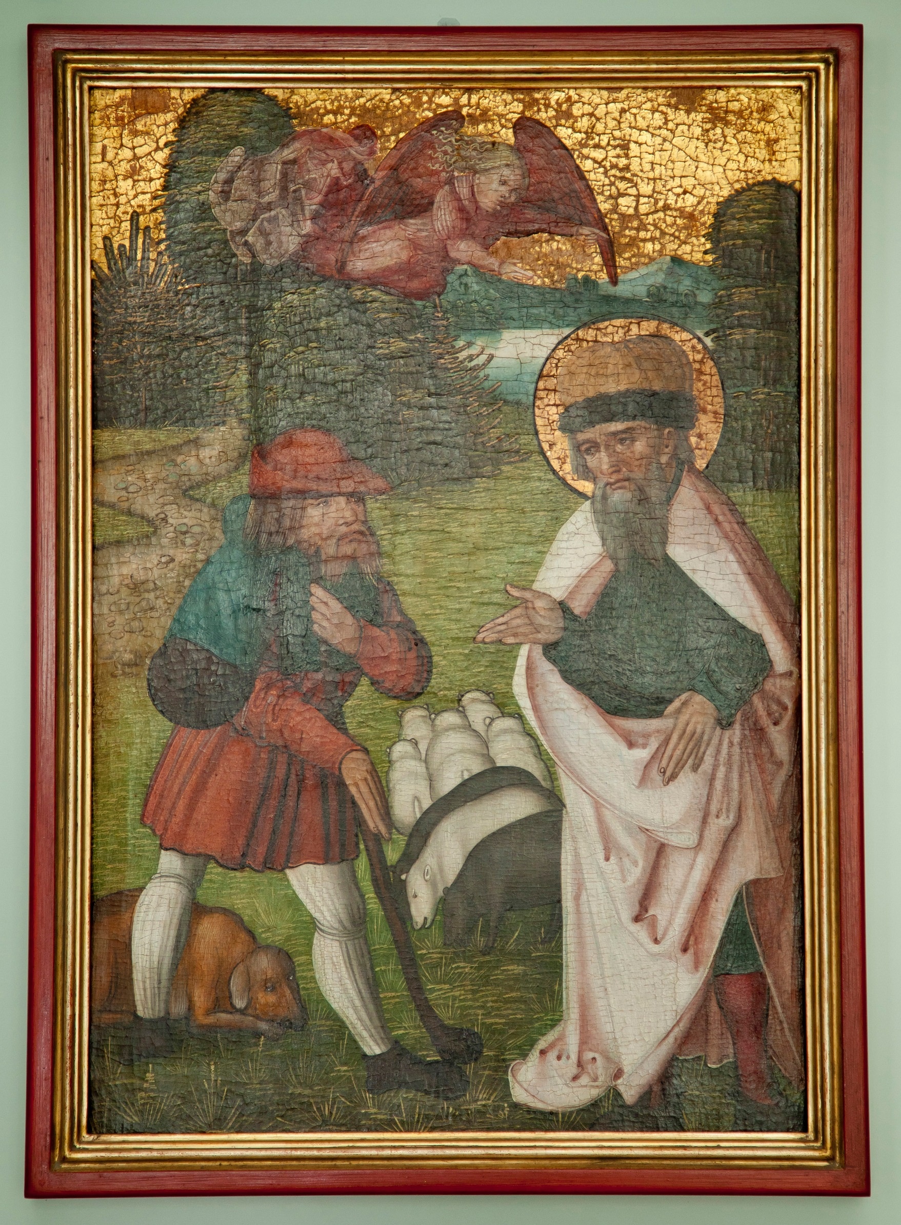 Tafelbild zum Thema Heilige Sippe: Joachim bei den Herden (Dominikanermuseum Rottweil CC BY-NC-SA)