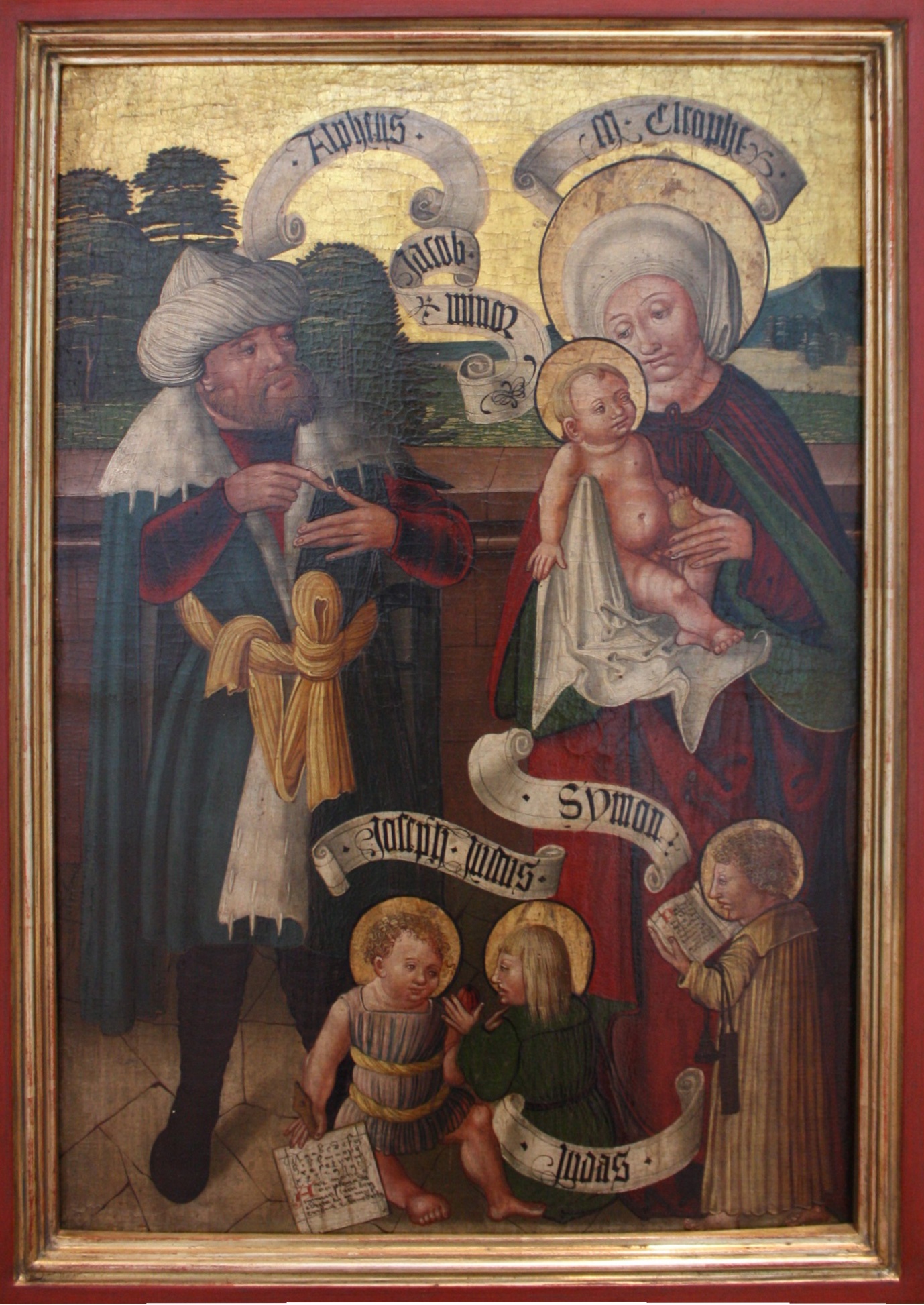 Tafelbild zum Thema Heilige Sippe: Familie der Maria Cleophe (Dominikanermuseum Rottweil CC BY-NC-SA)