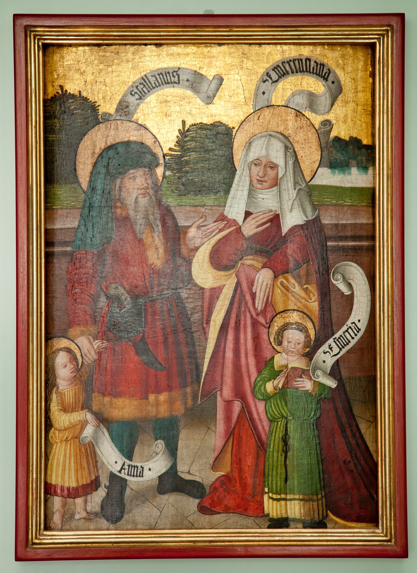 Tafelbild zum Thema Heilige Sippe: Familie der Emerenciana (Dominikanermuseum Rottweil CC BY-NC-SA)