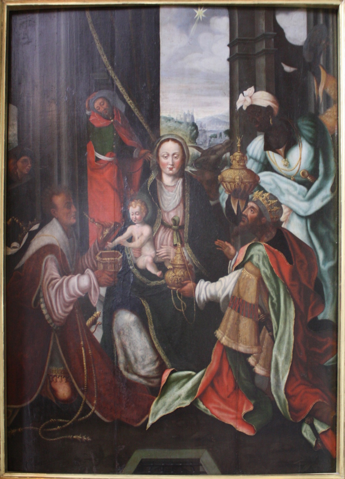 Tafelbild: Anbetung der Könige (Dominikanermuseum Rottweil CC BY-NC-SA)