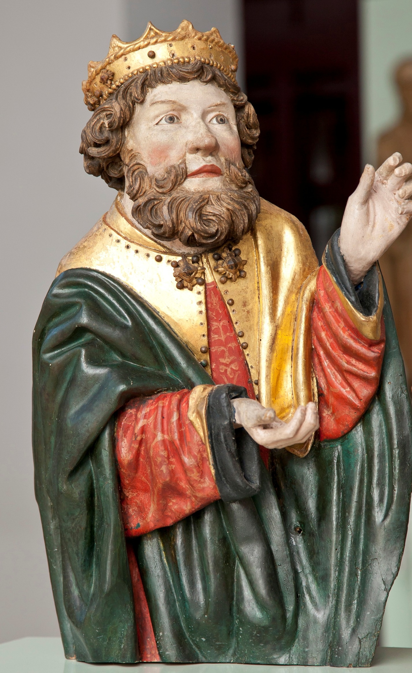 Halbfigur: König David (?) (Dominikanermuseum Rottweil CC BY-NC-SA)