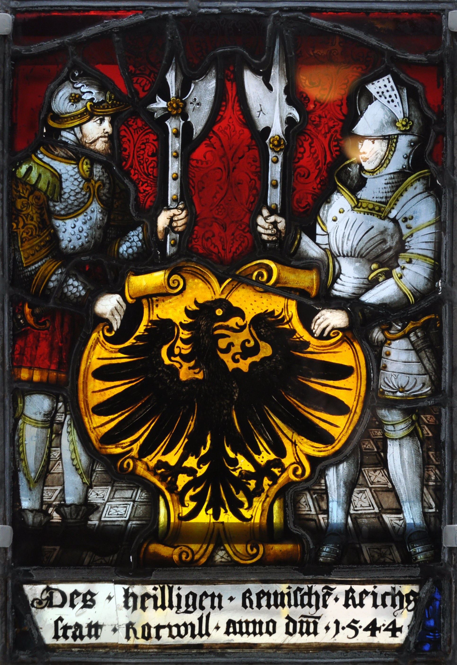 Wappenscheibe der Reichsstadt Rottweil (Stadtmuseum Rottweil CC BY)