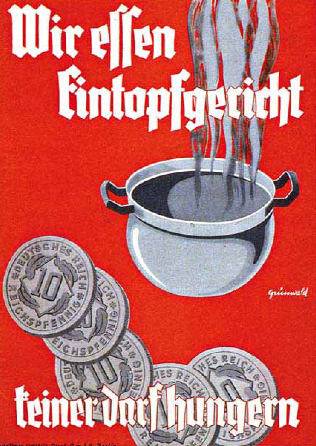 Plakat "Wir essen Eintopfgericht" (Museum im Kornhaus Bad Waldsee CC BY)