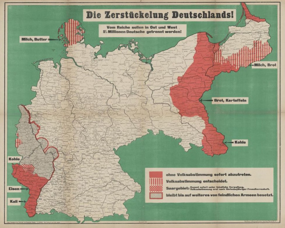 Plakat "Die Zerstückelung Deutschlands" (Museum im Kornhaus Bad Waldsee CC BY-NC-SA)
