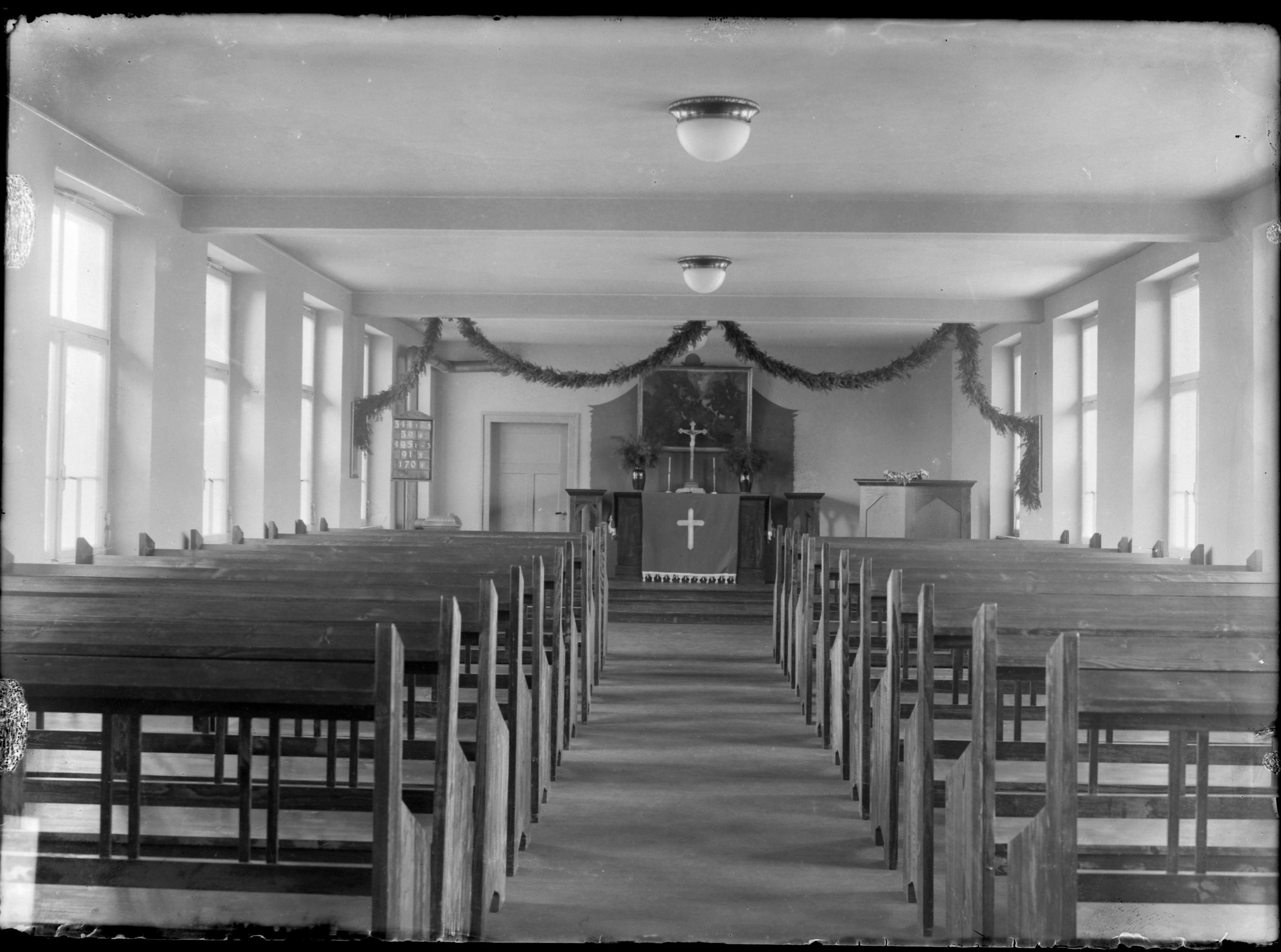 Blick in den alten Betsaal der evangelischen Kirchengemeinde (Bezirksmuseum Buchen CC BY-NC-SA)