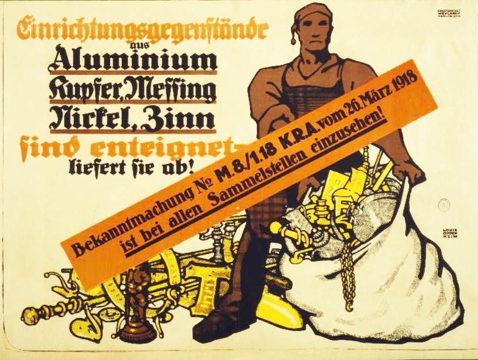 Plakat zur Wertmetallsammlung (Museum im Kornhaus Bad Waldsee CC BY-NC-SA)