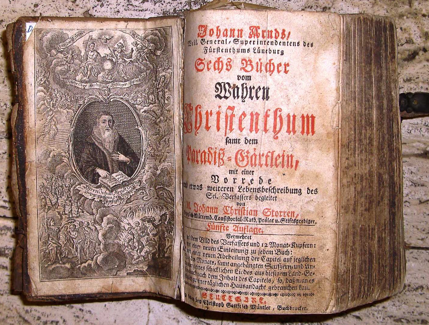 Johann Arndt: Sechs Bücher vom wahren Christenthum (Städtisches Museum Welzheim CC BY-NC-SA)