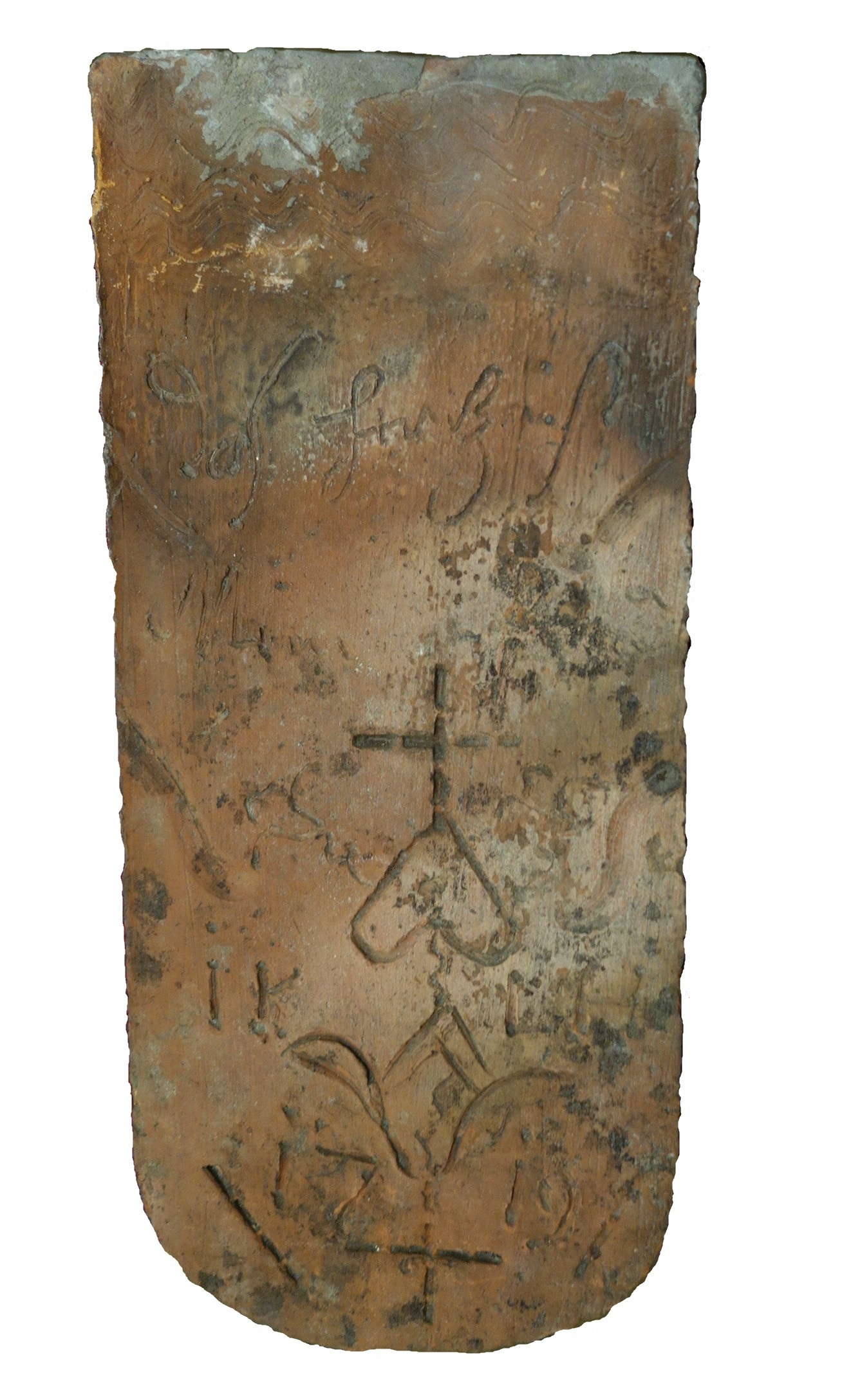 Dachziegel mit Schutzzeichen (Hardtmuseum / Musée de la Hardt Durmersheim CC BY-NC-SA)