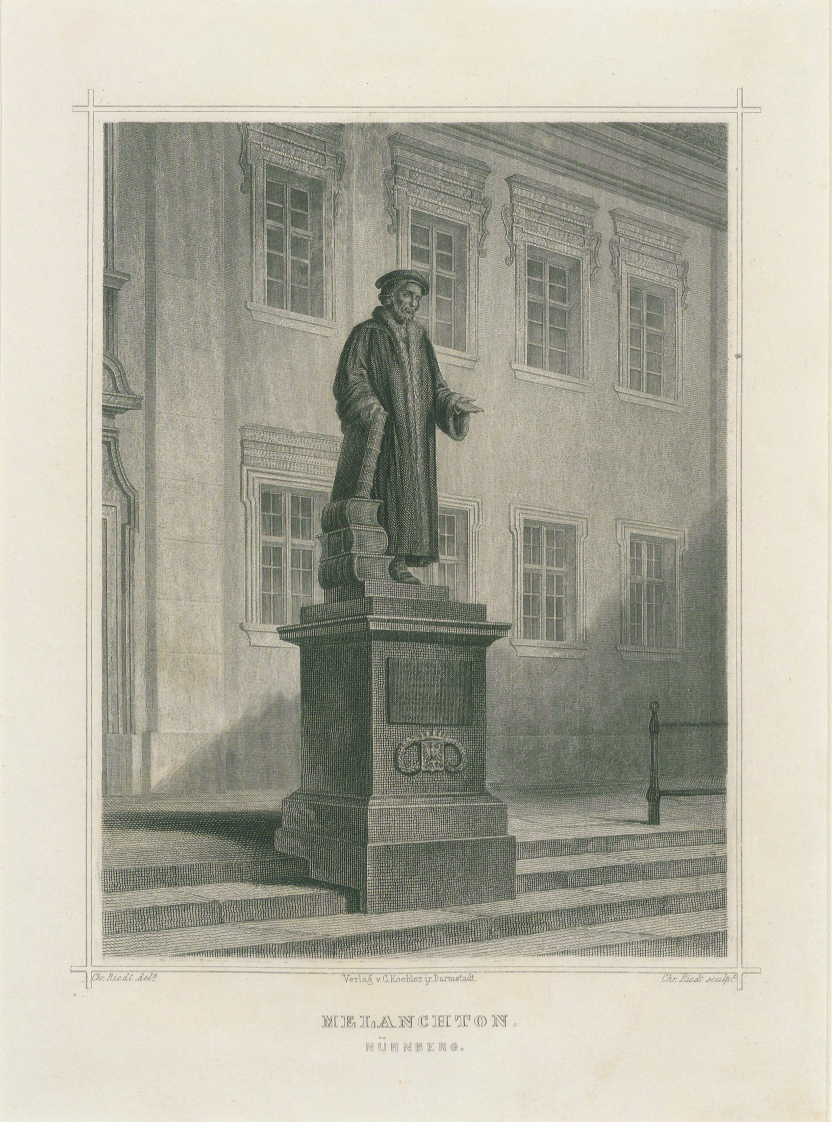 Philipp Melanchthons Denkmal in Nürnberg (Museum im Melanchthonhaus Bretten CC BY-NC-SA)