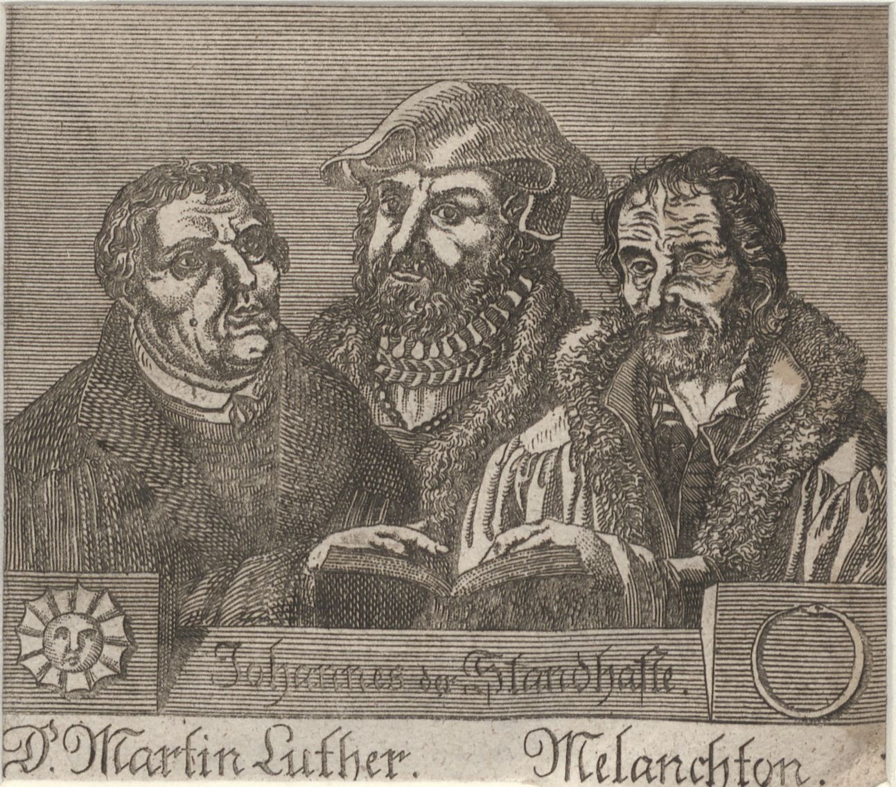 Martin Luther, Johannes der Standhafte, Philipp Melanchthon (Museum im Melanchthonhaus Bretten CC BY-NC-SA)