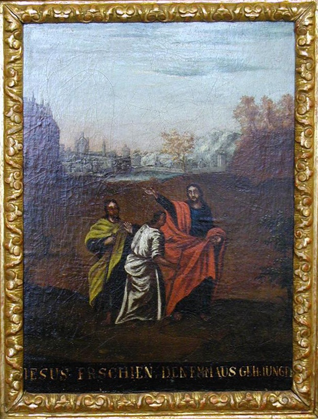 Jesus begegnet auf der Landstraße den Jünger von Emaus (Stadtmuseum im Kulturzentrum CC BY-NC-SA)