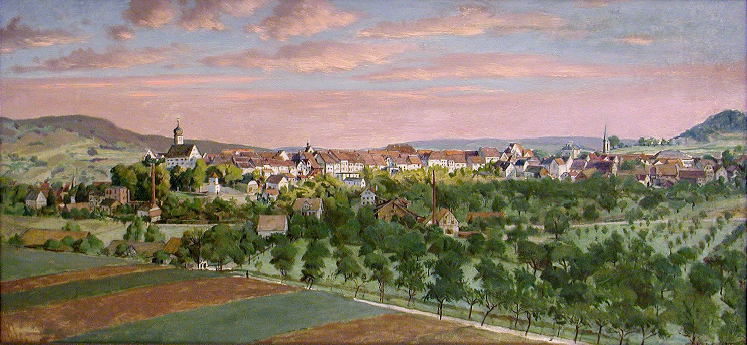 Gustav Rockholtz: Stadtansicht von Stockach (Stadtmuseum im Kulturzentrum CC BY-NC-SA)