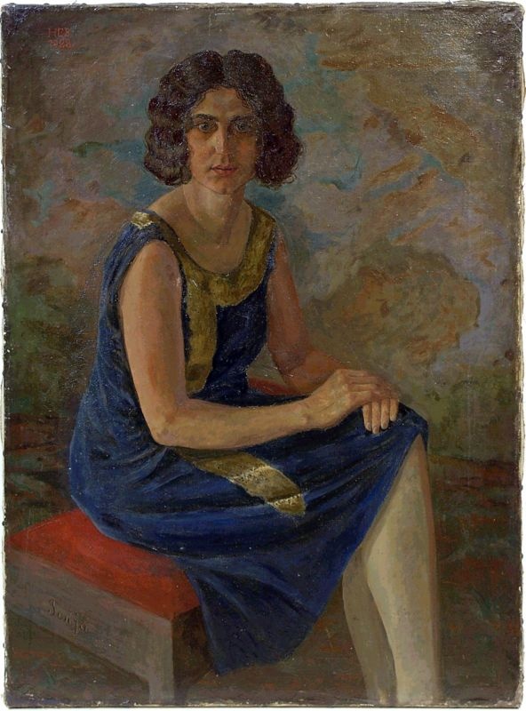 Hans Emil Braun-Kirchberg: Bildnis einer jungen Frau (Sandelsches Museum Kirchberg an der Jagst CC BY-NC-SA)