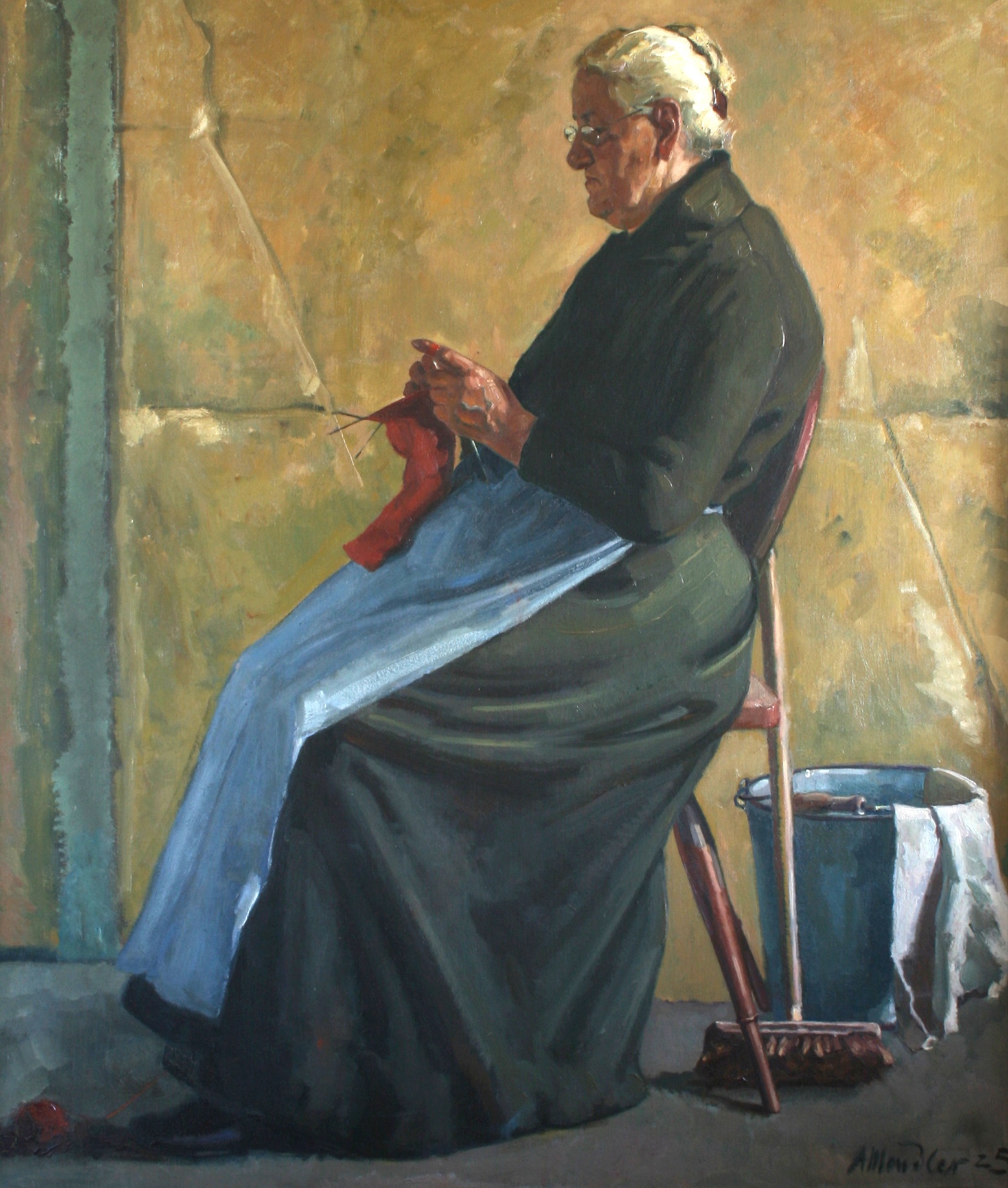 Strickende Frau ( die Mutter des Malers) (Museum CC BY-NC-SA)
