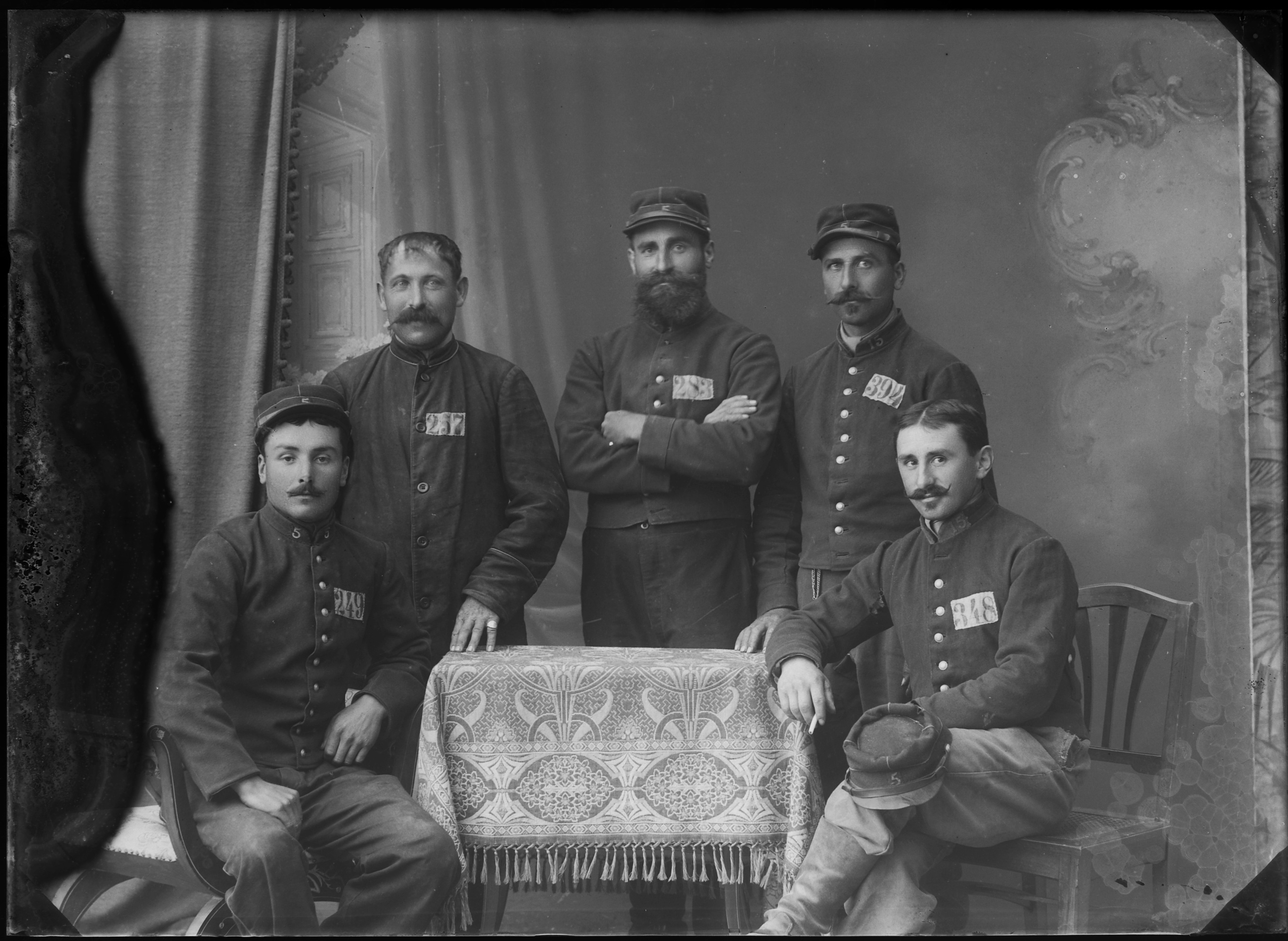 Fünf französische Kriegsfangene (Bezirksmuseum Buchen CC BY-NC-SA)