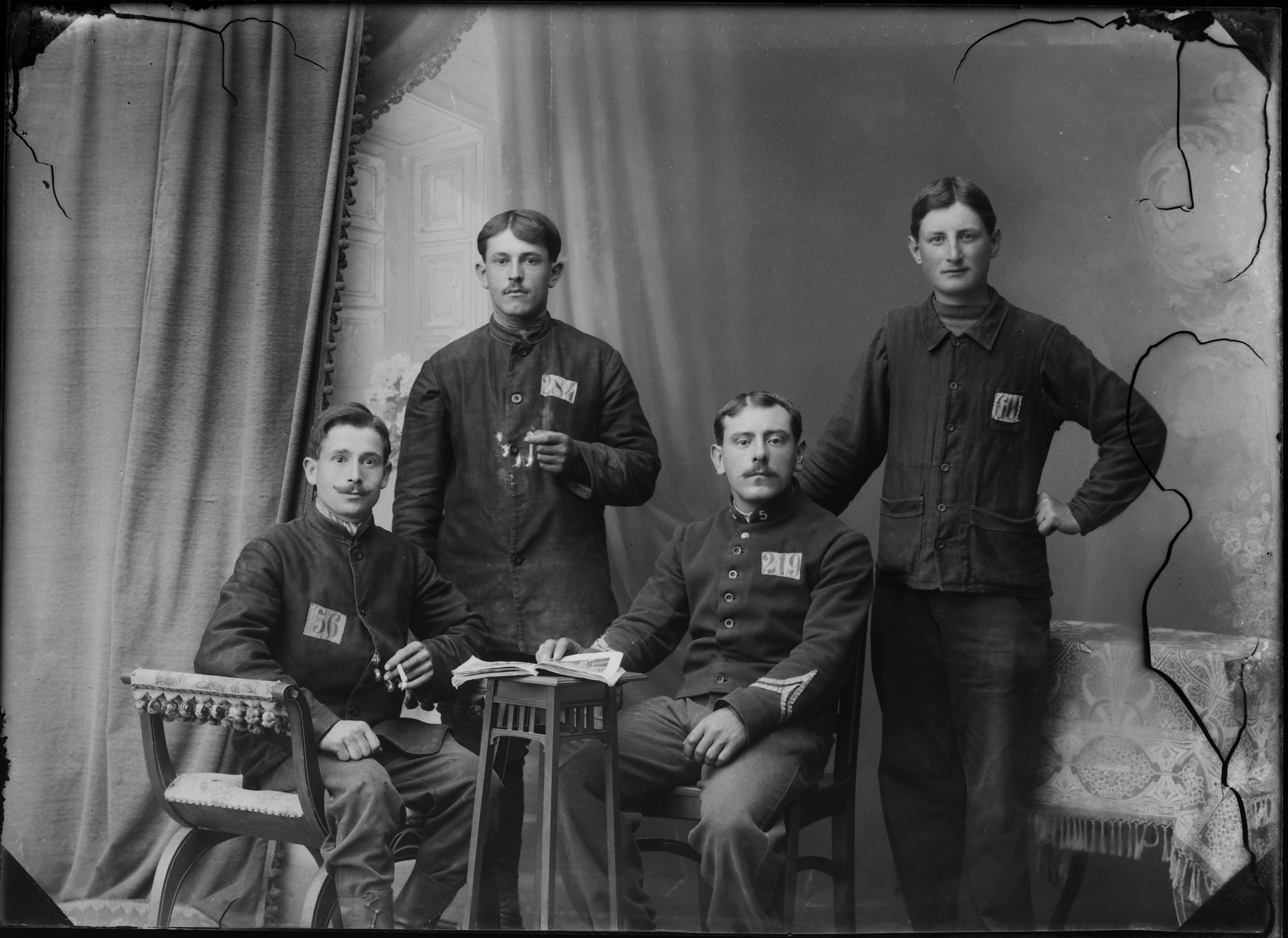 Vier französische Kriegsgefangene (Bezirksmuseum Buchen CC BY-NC-SA)