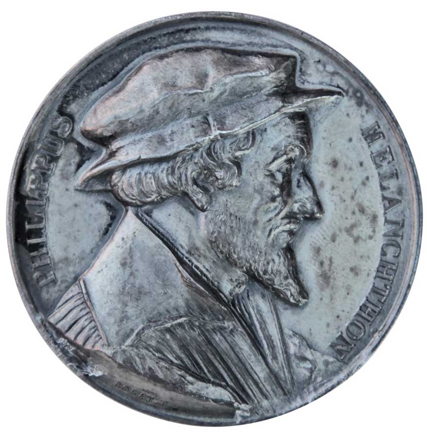 Medaille auf Philipp Melanchthon 1845 (Museum im Melanchthonhaus Bretten CC BY-NC-SA)