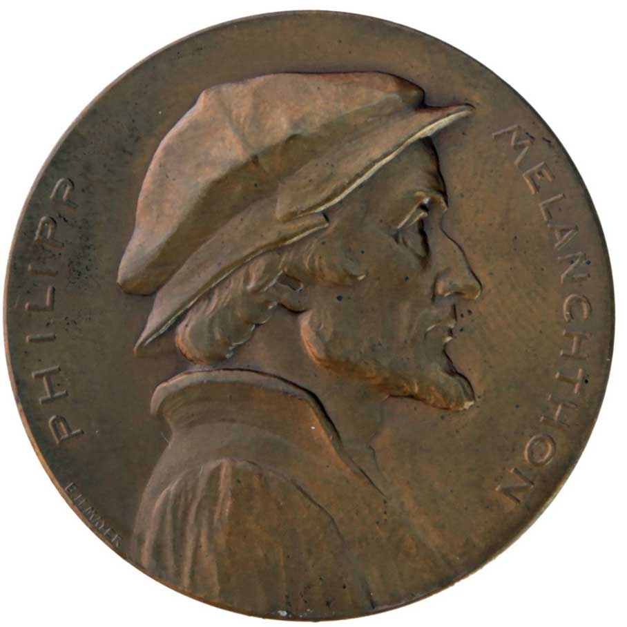 Medaille zur Einweihung des Melanchthonhauses Bretten 1903 (Museum im Melanchthonhaus Bretten CC BY-NC-SA)