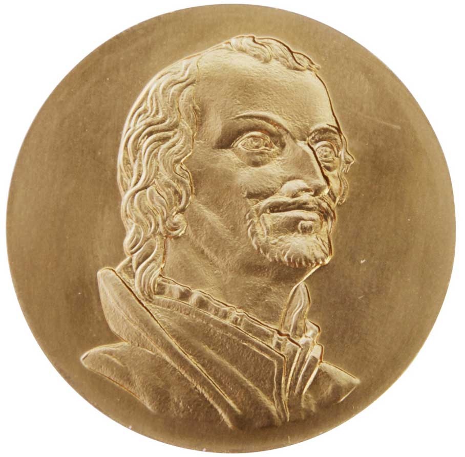 Medaille zum 500. Geburtstag von Melanchthon 1996 (Museum im Melanchthonhaus Bretten CC BY-NC-SA)
