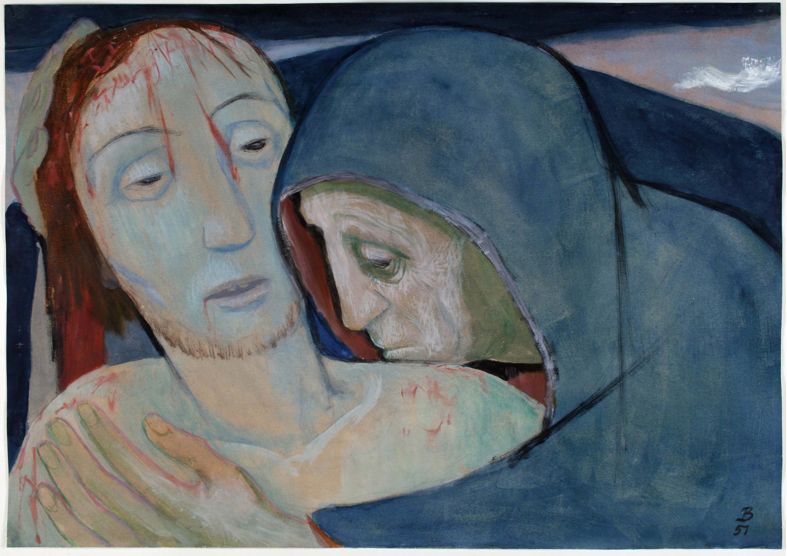 Albert Burkart: Christus und Maria (Museum "Schöne Stiege" Riedlingen CC BY-NC-SA)