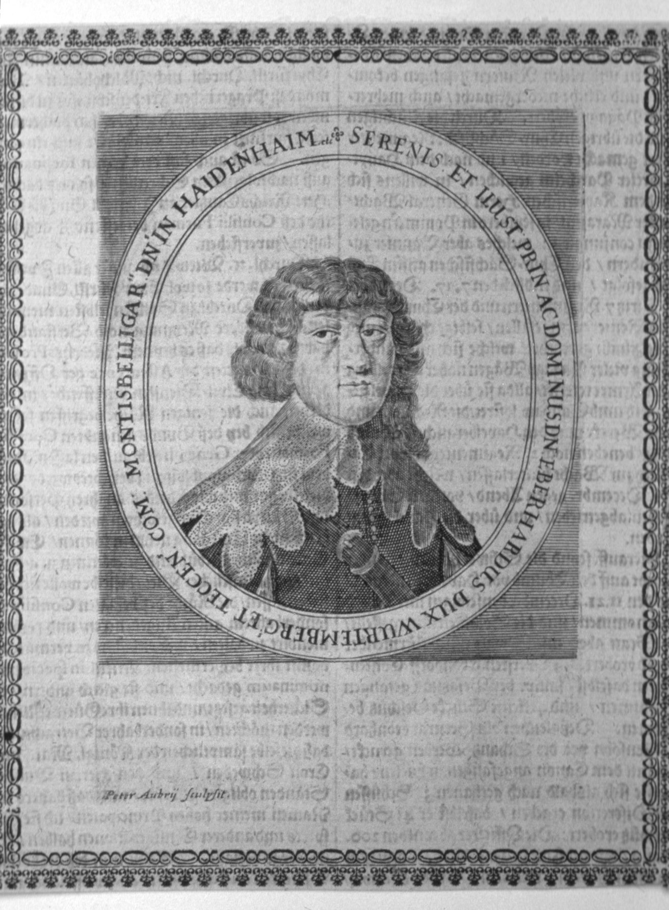 Peter Aubry: Bildnis Eberhard III. Herzog von Württemberg (Städtisches Graphik-Kabinett Backnang CC BY-NC-SA)