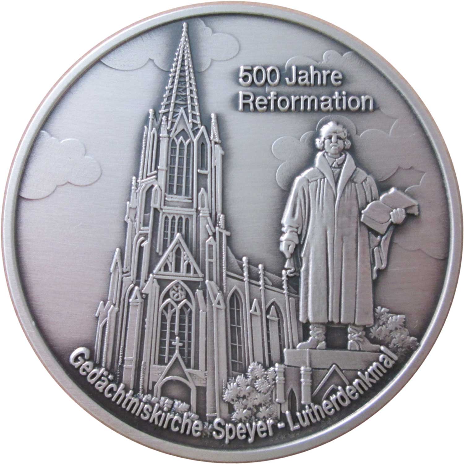 Medaille anlässlich des 110-jährigen Bestehens des Briefmarkensammler-Vereins Speyer 2017 (Museum im Melanchthonhaus Bretten CC BY-NC-SA)
