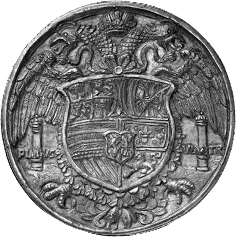 Medaille auf Kaiser Karl V., geprägt 1537 (Galvano Rückseite) (Museum im Melanchthonhaus Bretten CC BY-NC-SA)