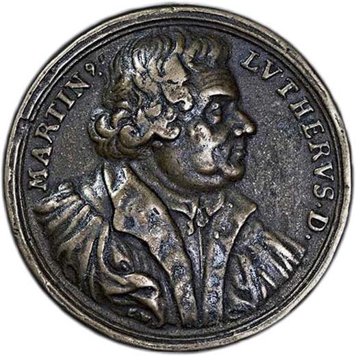 Medaille auf Martin Luther und Jan Hus (Museum im Melanchthonhaus Bretten CC BY-NC-SA)