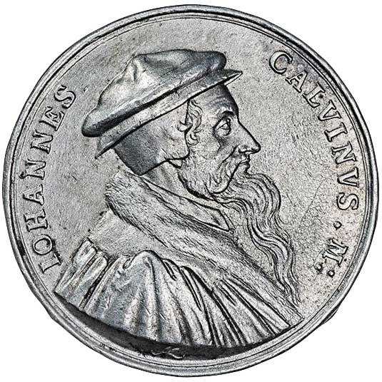 Medaille auf Johannes Calvin 1683 (Galvano Vorderseite) (Museum im Melanchthonhaus Bretten CC BY-NC-SA)