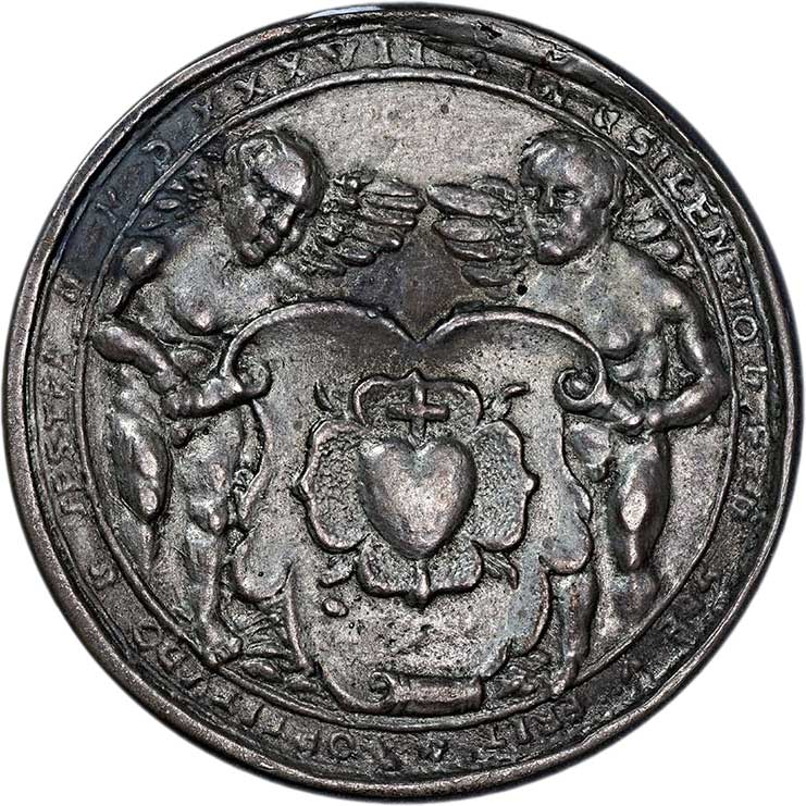 Medaille auf Martin Luther 1537 (Galvano Rückseite) (Museum im Melanchthonhaus Bretten CC BY-NC-SA)