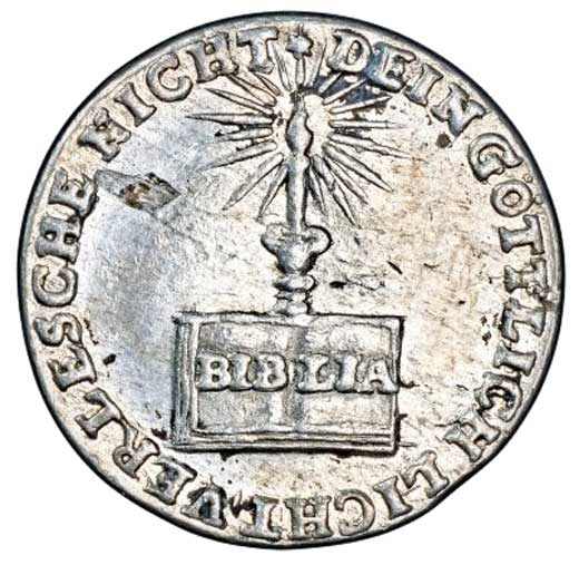 Medaille auf das 200-jährige Reformationsjubiläum 1717 (Museum im Melanchthonhaus Bretten CC BY-NC-SA)