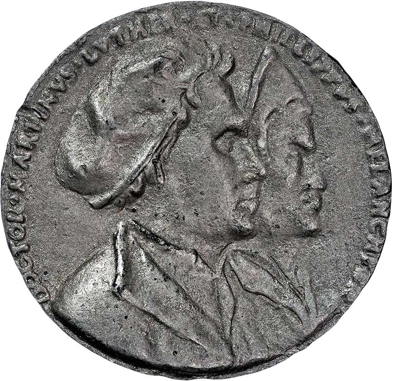 Medaille auf Martin Luther und Philipp Melanchthon 1525 (Abguss) (Museum im Melanchthonhaus Bretten CC BY-NC-SA)