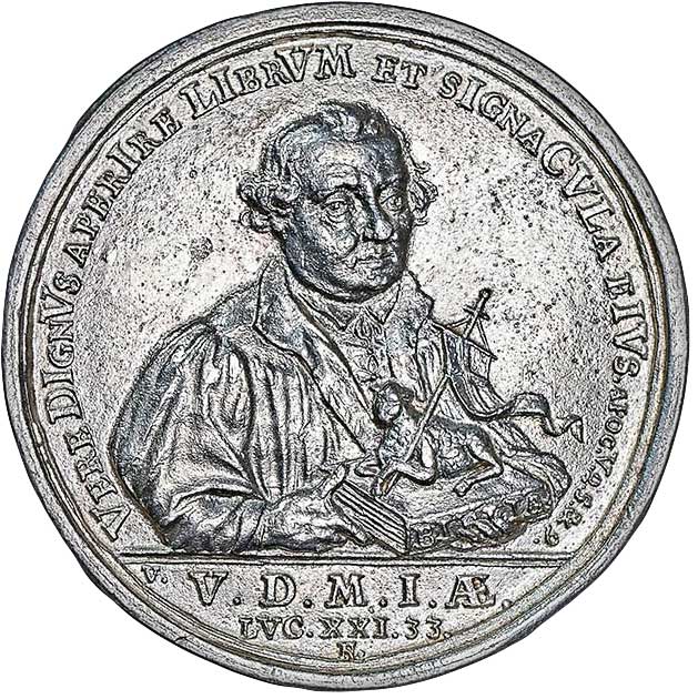 Medaille auf das 300-jährige Jubiläum der Augsburger Konfession 1830 (Galvano) (Museum im Melanchthonhaus Bretten CC BY-NC-SA)