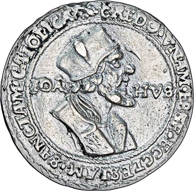 Medaille, sog. Hus-Taler (Galvano) (Museum im Melanchthonhaus Bretten CC BY-NC-SA)