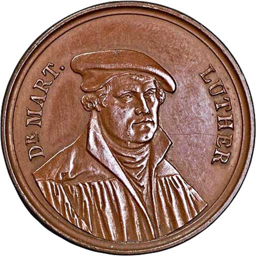 Medaille mit Luther und der Wartburg (Museum im Melanchthonhaus Bretten CC BY-NC-SA)