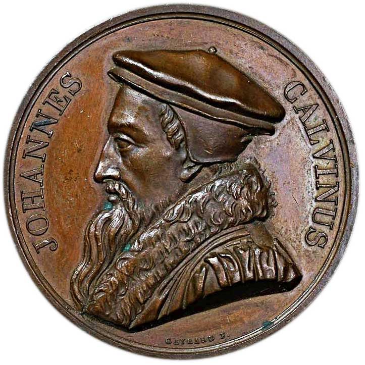 Medaille auf Johannes Calvin (Museum im Melanchthonhaus Bretten CC BY-NC-SA)