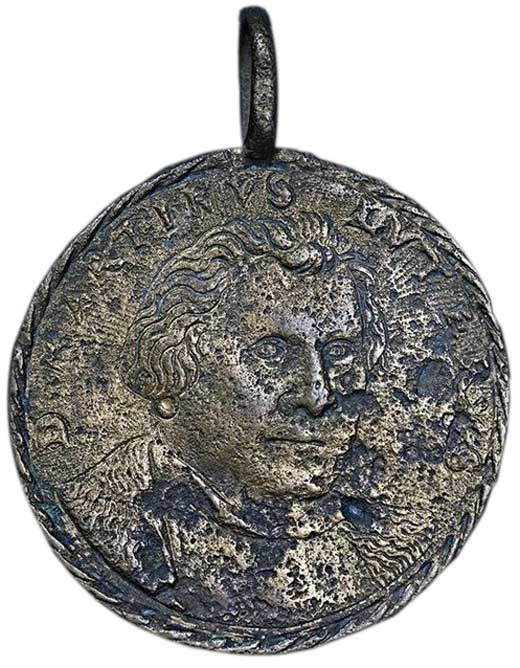 Medaille auf Martin Luther und Georg Mylius 1571 (Museum im Melanchthonhaus Bretten CC BY-NC-SA)