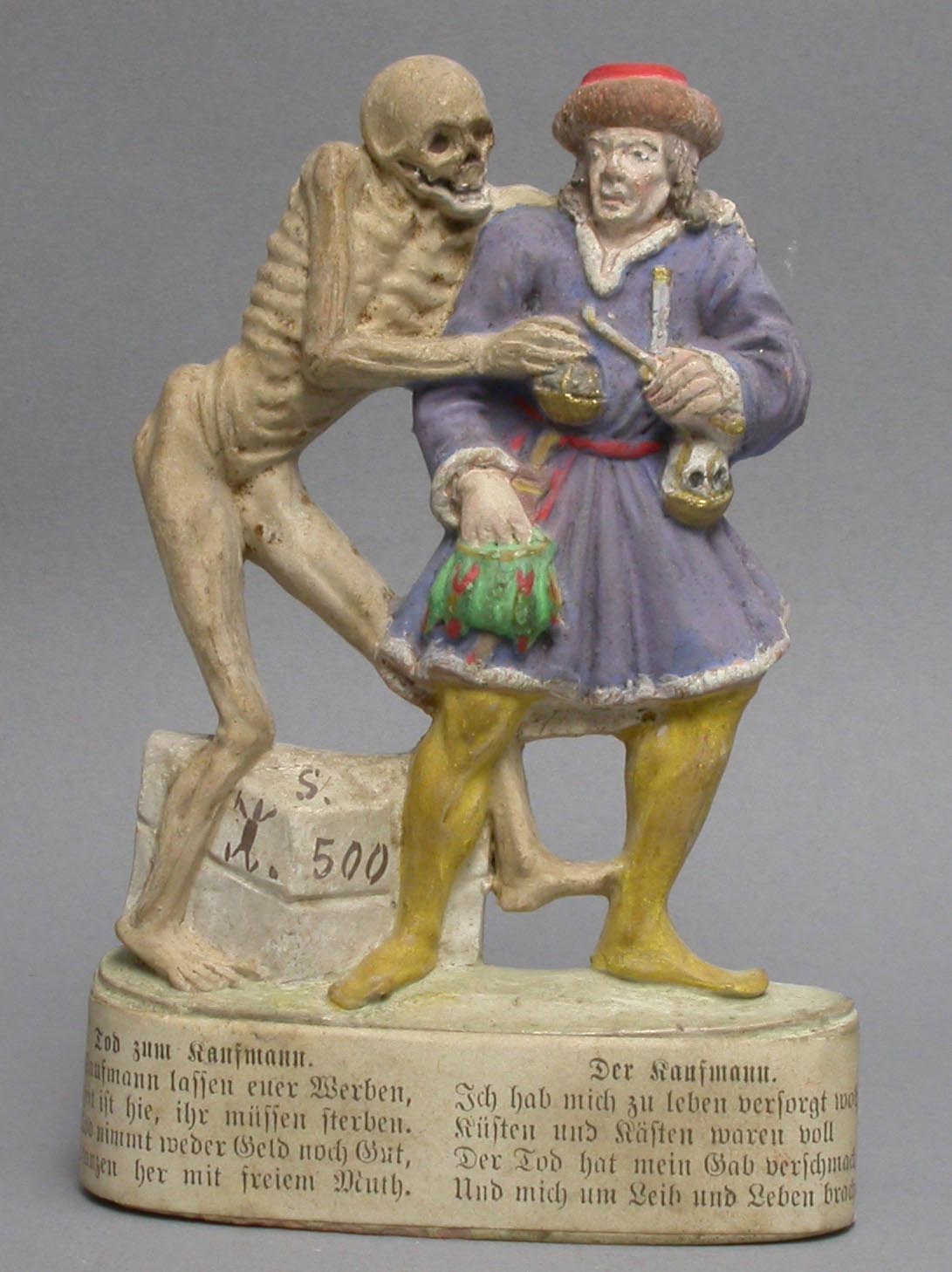 Tod mit Kaufmann (Stadtmuseum im Kulturzentrum "Altes Forstamt" CC BY-NC-SA)
