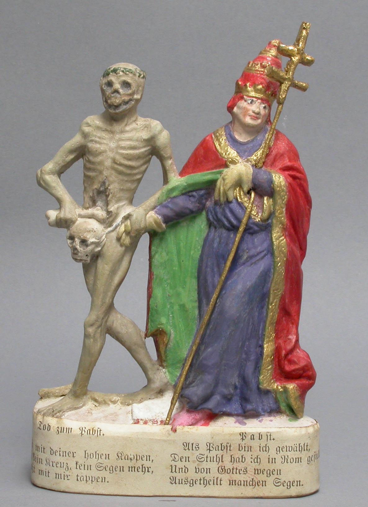 Tod mit Papst (Stadtmuseum im Kulturzentrum "Altes Forstamt" CC BY-NC-SA)